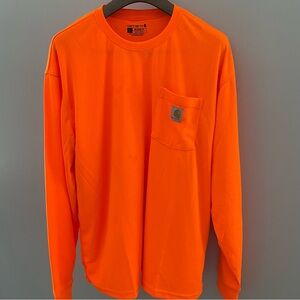 Carhartt Bright Orange Crew Neck Relaxed Fit Shirt sz L